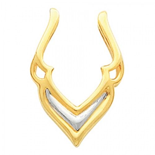 Two Tone Pendant Enhancer in Two Tone Gold