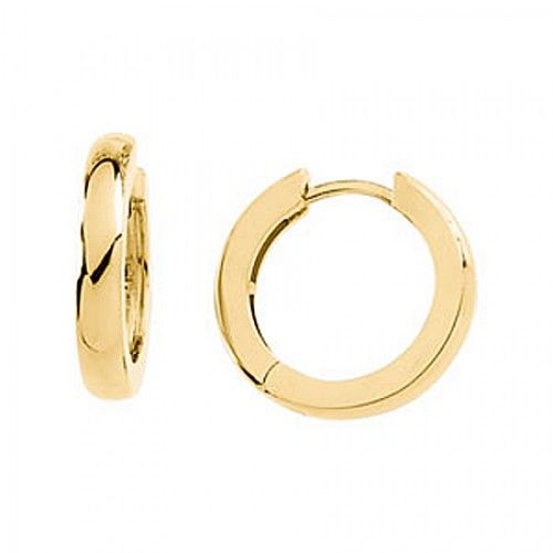 Hinged Hoop Earrings - 17.5 Mm - 14k Yellow Gold