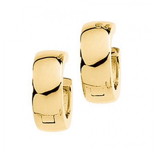 Hinged Hoop Earrings - 14 Mm - 14k Yellow Gold