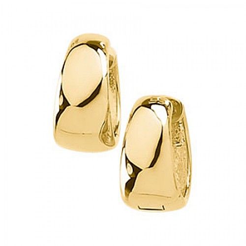 Hinged Hoop Earrings - 14.50 Mm - 14k Yellow Gold