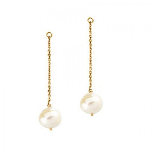Pearl Earring Jackets - 14k Yellow Gold - New