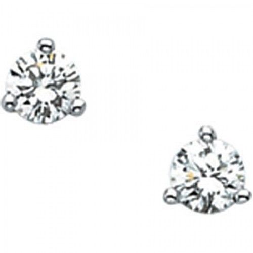 Round Diamond Earrings in 14k White Gold - 0.2 Cttw