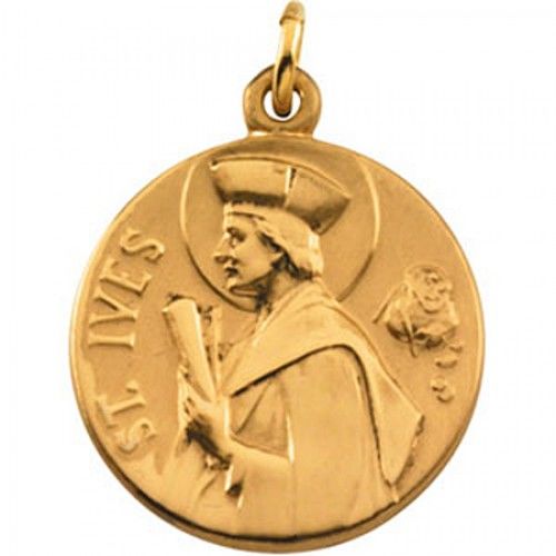 14k Yellow Gold St. Ives Medal Pendant or Charm
