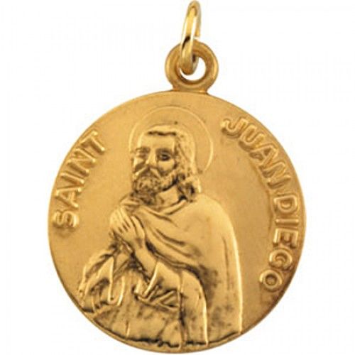 14k Yellow Gold St. Juan Diego Medal Pendant or Charm