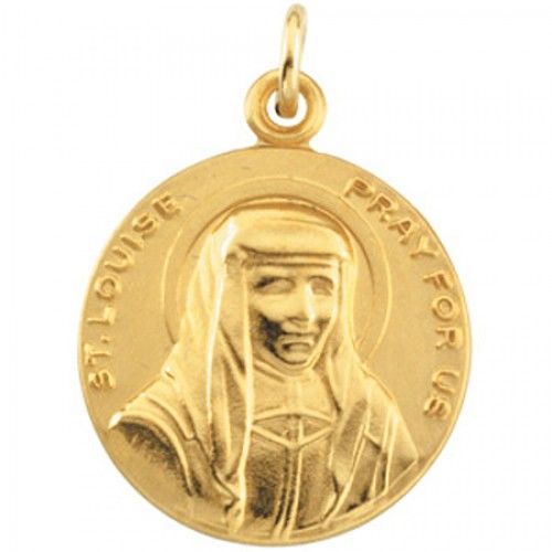 14k Yellow Gold St. Louise Medal Pendant or Charm