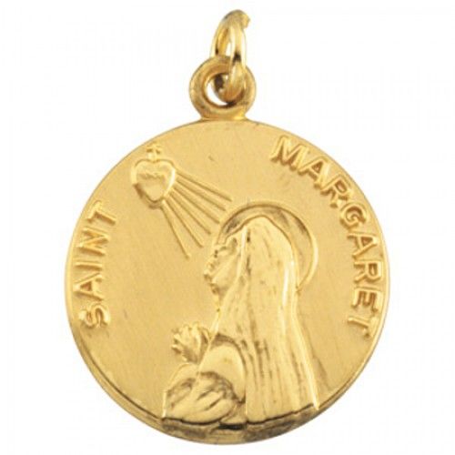 14k Yellow Gold St. Margaret Medal Pendant or Charm