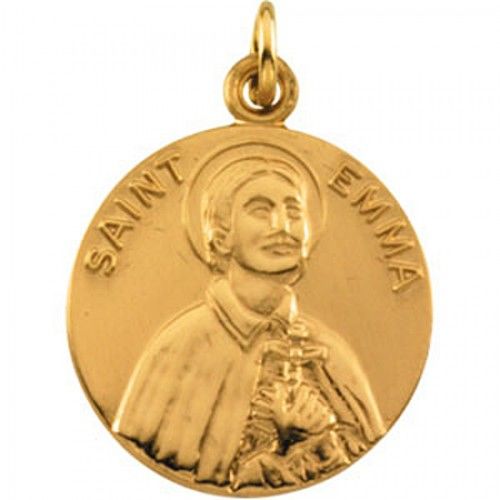 14k Yellow Gold St. Emma Medal Pendant or Charm