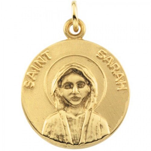 14k Yellow Gold St. Sarah Medal Pendant or Charm