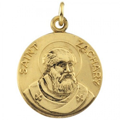 14k Yellow Gold St. Zachary Medal Pendant or Charm