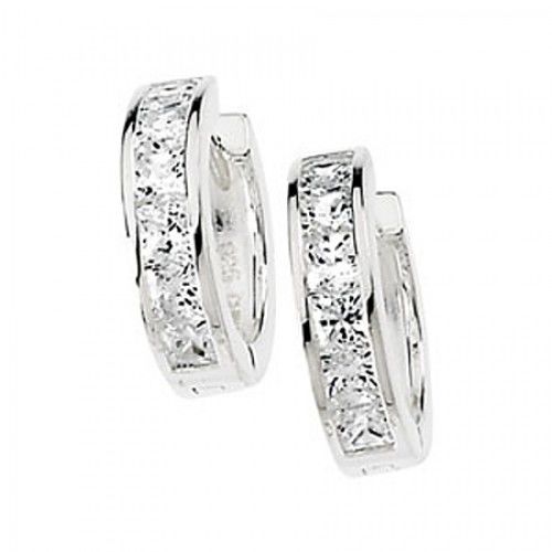 Classy Sterling Silver Cubic Zirconia Earrings