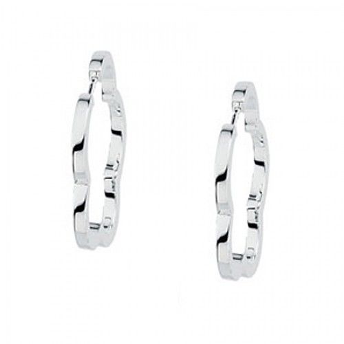 Flower Earrings - Sterling Silver - 26 X 2 X 26mm
