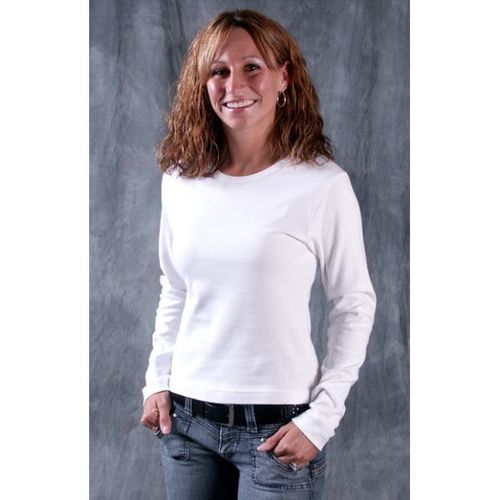 Ladies White Long Sleeve Top Case Pack 10