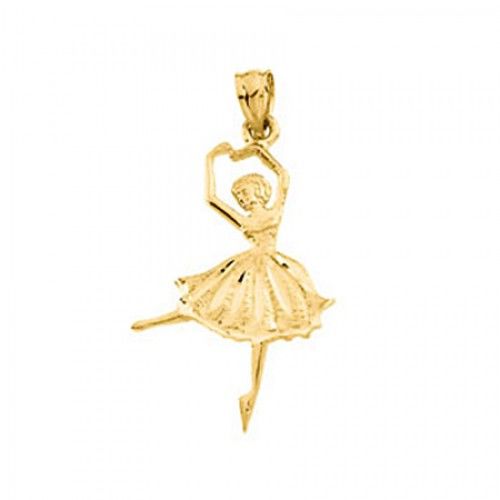 Ballerina Pendant - 24.00 X 16.25 Mm - 14k Yellow Gold