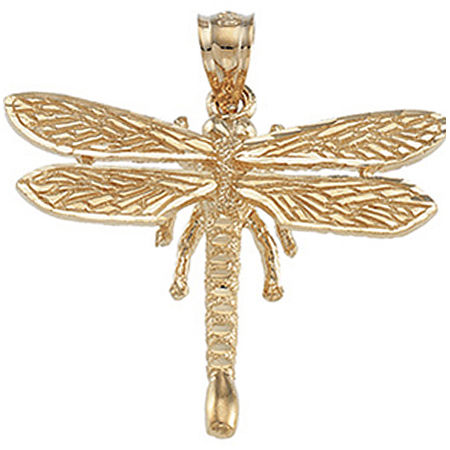 Dragonfly Pendant - 27.00 X 28.50 Mm - 14k Yellow Gold