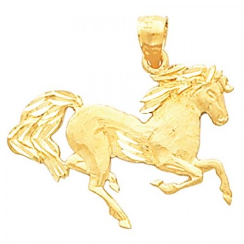 Horse Pendant - 19.00 X 26.00 Mm - 14k Yellow Gold