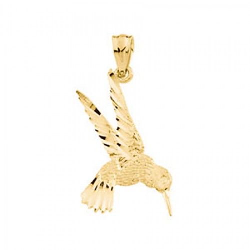 Hummingbird Pendant - 21.75mm - 14k Yellow Gold