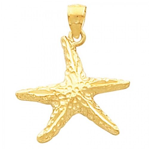 Star Fish Pendant - 19.00 X 19.25 Mm - 14k Yellow Gold