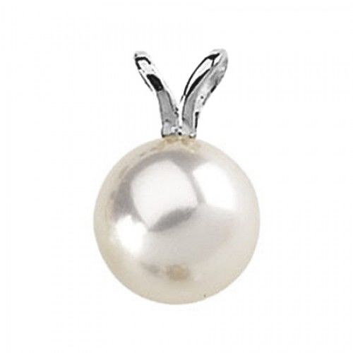 Akoya Cultured Pearl Pendant - 5 Mm 14k White Gold