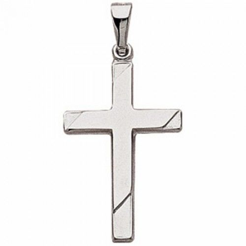 Cross Pendant in 14k Gold - 23mm - Christian Solitaire