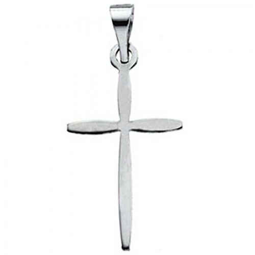 Platinum Christian Cross Pendant - 17mm New