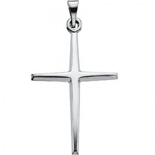 Divine Platinum Christian Cross Pendant - 25mm New