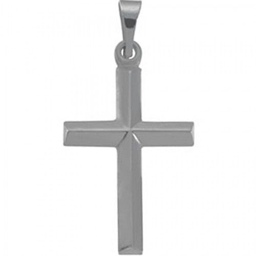 Graceful Cross Pendant - 18mm - White Gold - Christian