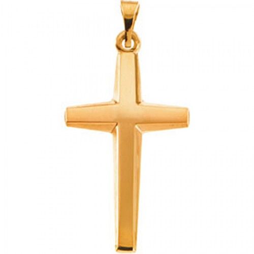 Divine Cross Pendant - 23mm - Yellow Gold - Christian
