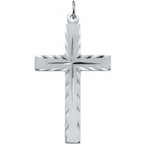 Righteous Cross Pendant - 40mm - Sterling Silver