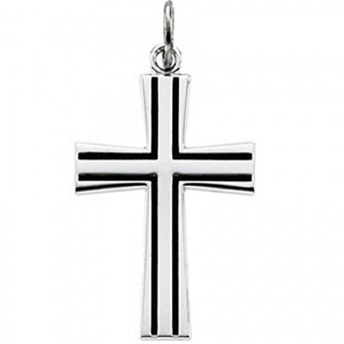 Divine Cross Pendant 30mm - Sterling Silver - Christian