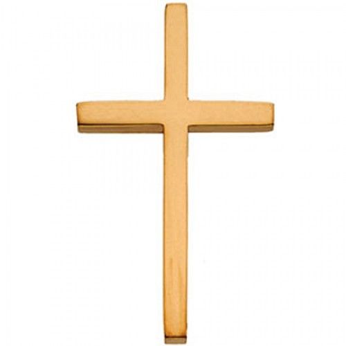 Christian Cross Pendant in 14k Yellow Gold - 25mm New