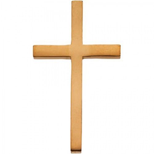 Christian Cross Pendant in 14k Yellow Gold - 29mm