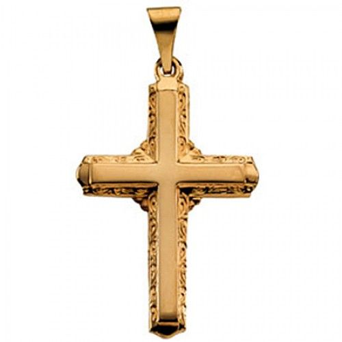 Graceful Cross Pendant in 14k Yellow Gold - 2.8 Grams