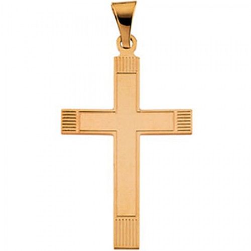 Righteous Cross Pendant in 14k Yellow Gold - 1.3 Grams