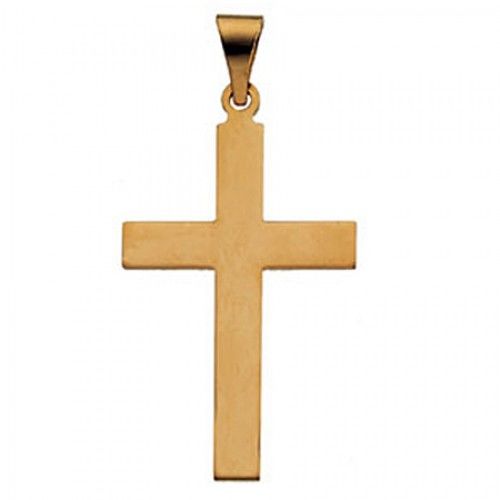 Divine Cross Pendant in 14k Yellow Gold - 0.8 Grams