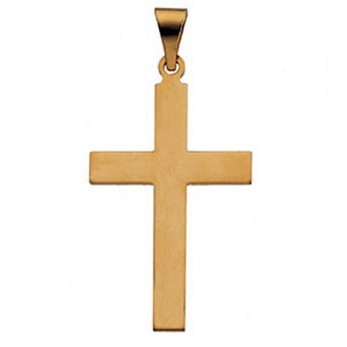 Sacred Cross Pendant in 14k Yellow Gold - 1.3 Grams