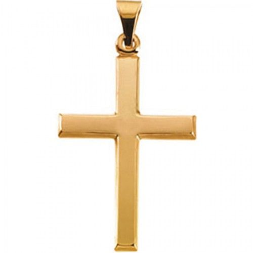 Religious Cross Pendant in 14k Yellow Gold - 2.3 Grams