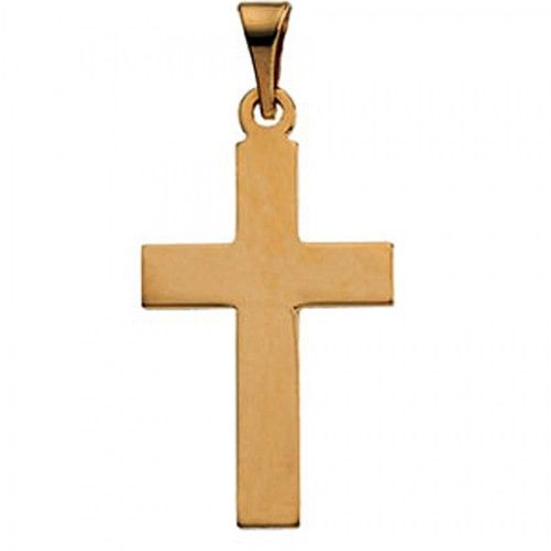Divine Cross Pendant in 14k Yellow Gold - 1 Grams New