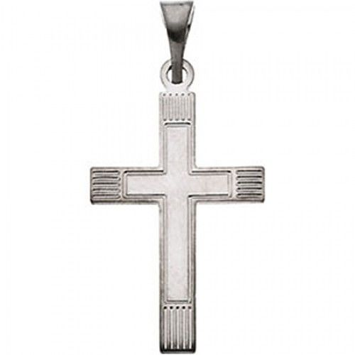 Humble Cross Pendant in 14k White Gold - 0.6 Grams