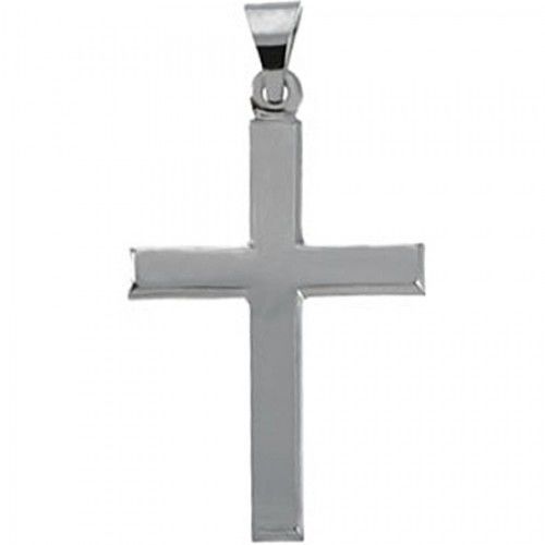 Devout Cross Pendant in 14k White Gold - 2.1 Grams