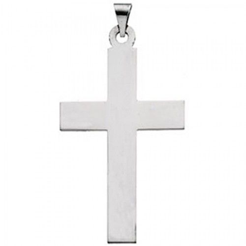 Righteous Cross Pendant in 14k White Gold - 3 Grams
