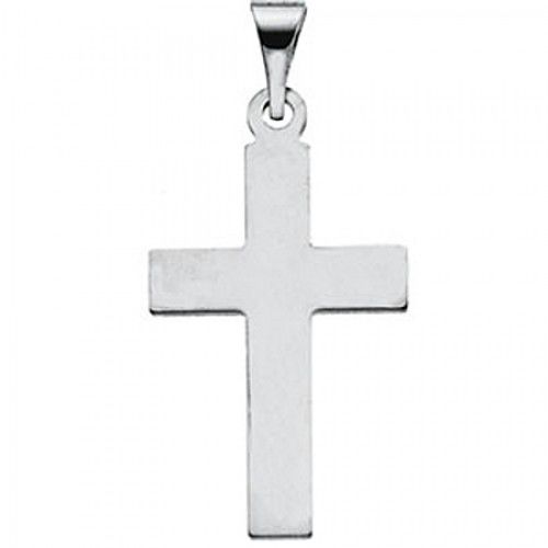 Prayerful Cross Pendant in 14k White Gold - 1 Grams
