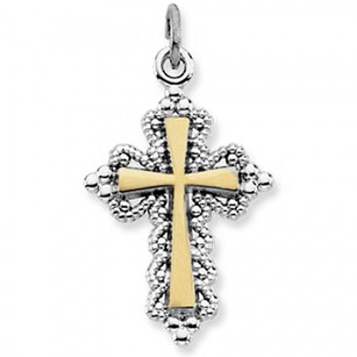 Divine Cross Pendant in Sterling Silver - 4.3 Grams