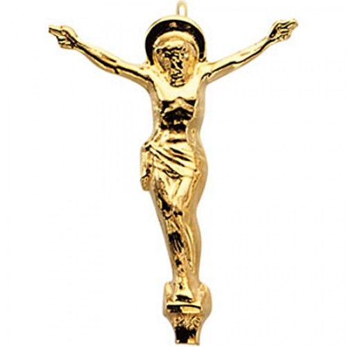 Religious 14k Yellow Gold Crucifix Pendant - 1.3 Grams