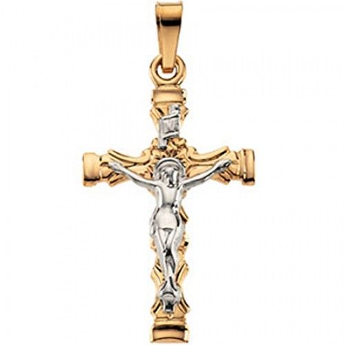 Divine 14k Yellow Gold Crucifix Pendant - 6.5 Grams