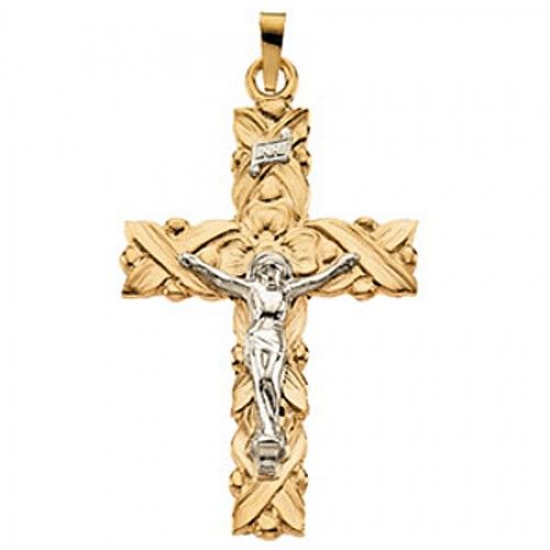 Righteous 14k Yellow Gold Crucifix Pendant - 5.9 Grams