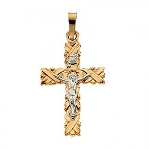 Prayerful 14k Yellow Gold Crucifix Pendant - 3.8 Grams