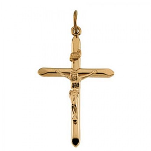 Reverent Yellow Gold Fill Crucifix Pendant - 7.5 Grams