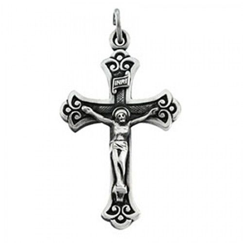 Divine Sterling Silver Crucifix Pendant - 11.1 Grams
