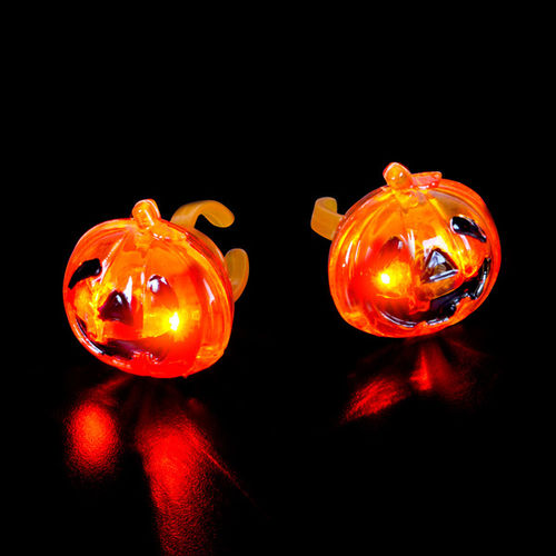 1"" Flashing Jack-O-Lantern Ring Case Pack 12