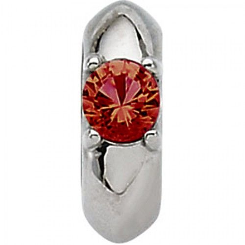 Ideal Ruby Cz Ring Pendant in 14k White Gold Brand New